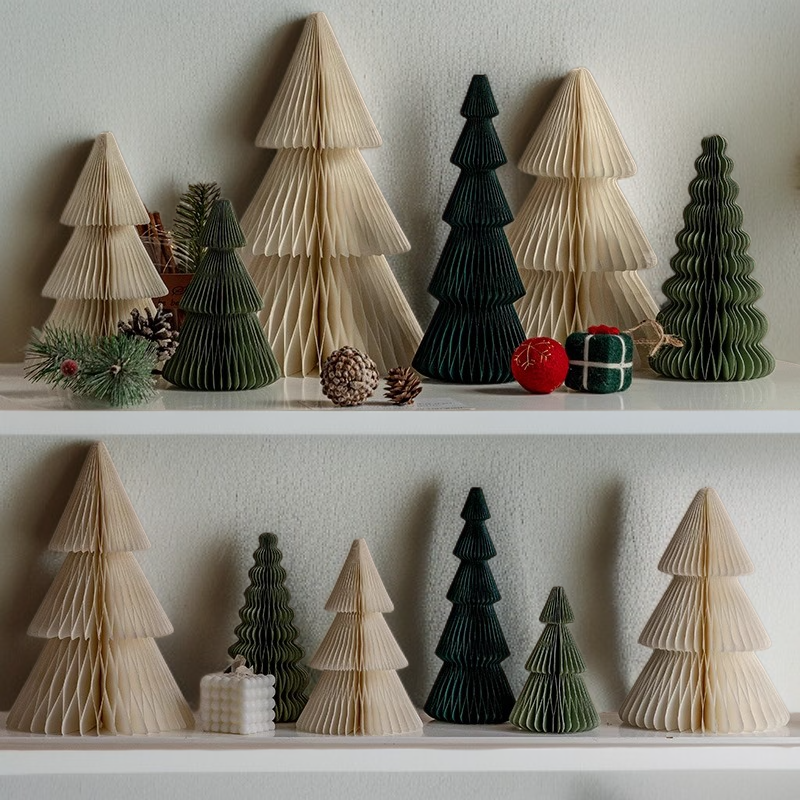 Origami Weihnachtsbaum Tischdekoration für Weihnachten