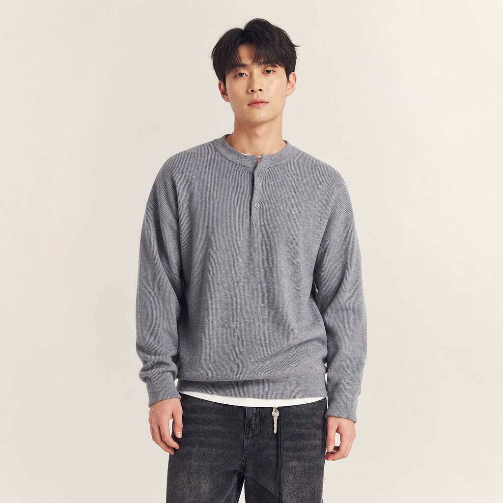 가을겨울 남성 하프집업 루즈핏 니트 스웨터