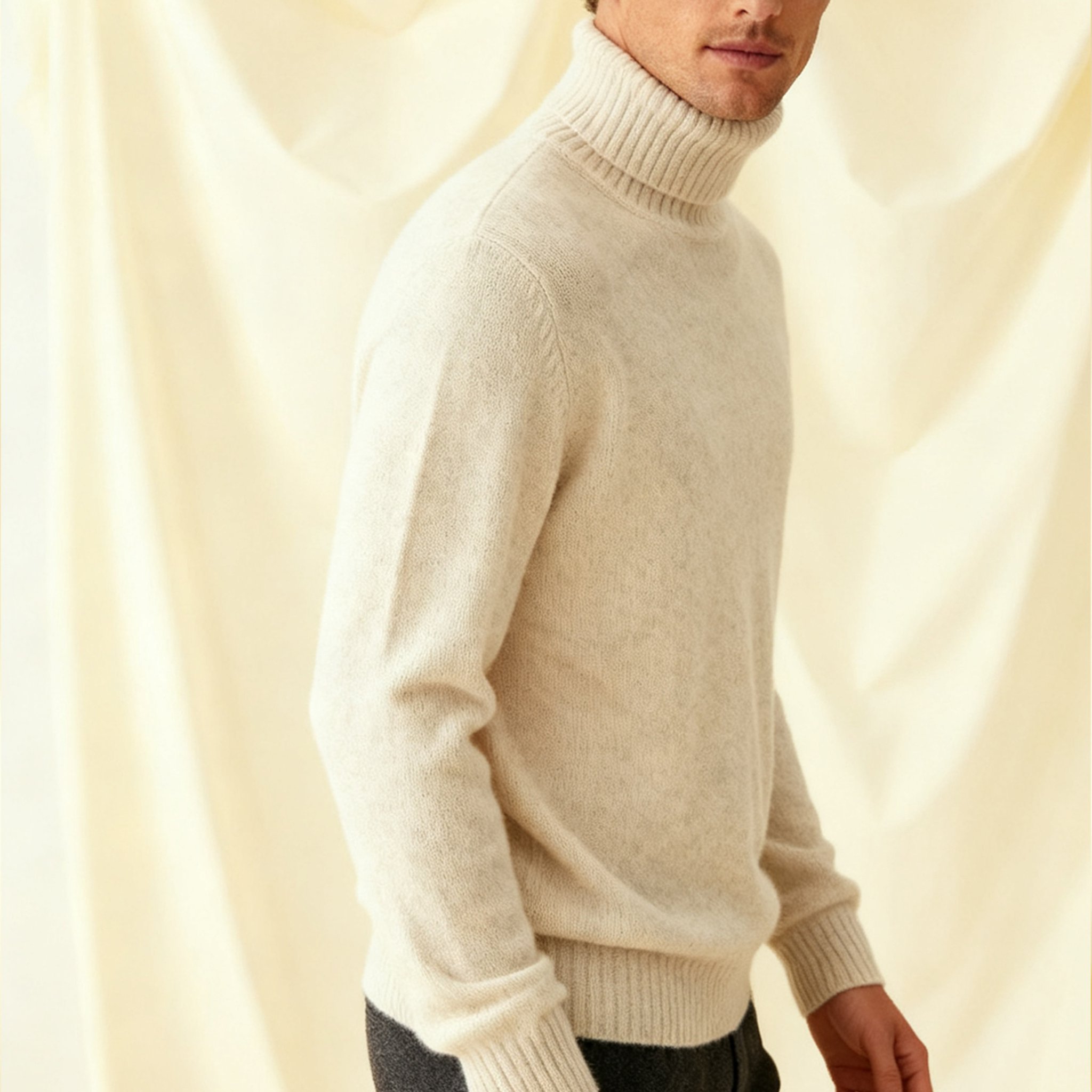 고급 하이넥 스웨터