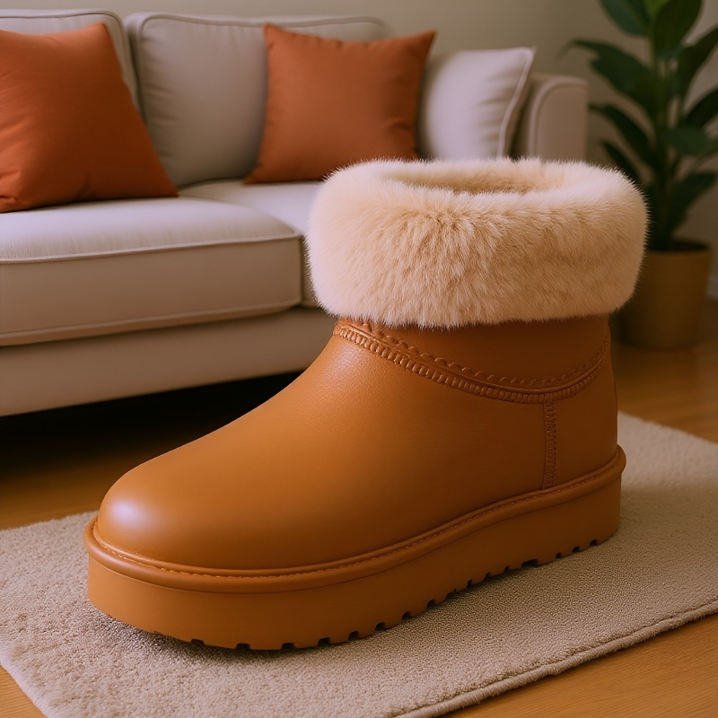 韓国風の多用途なフリース裏地付き防水・防雪ブーツ