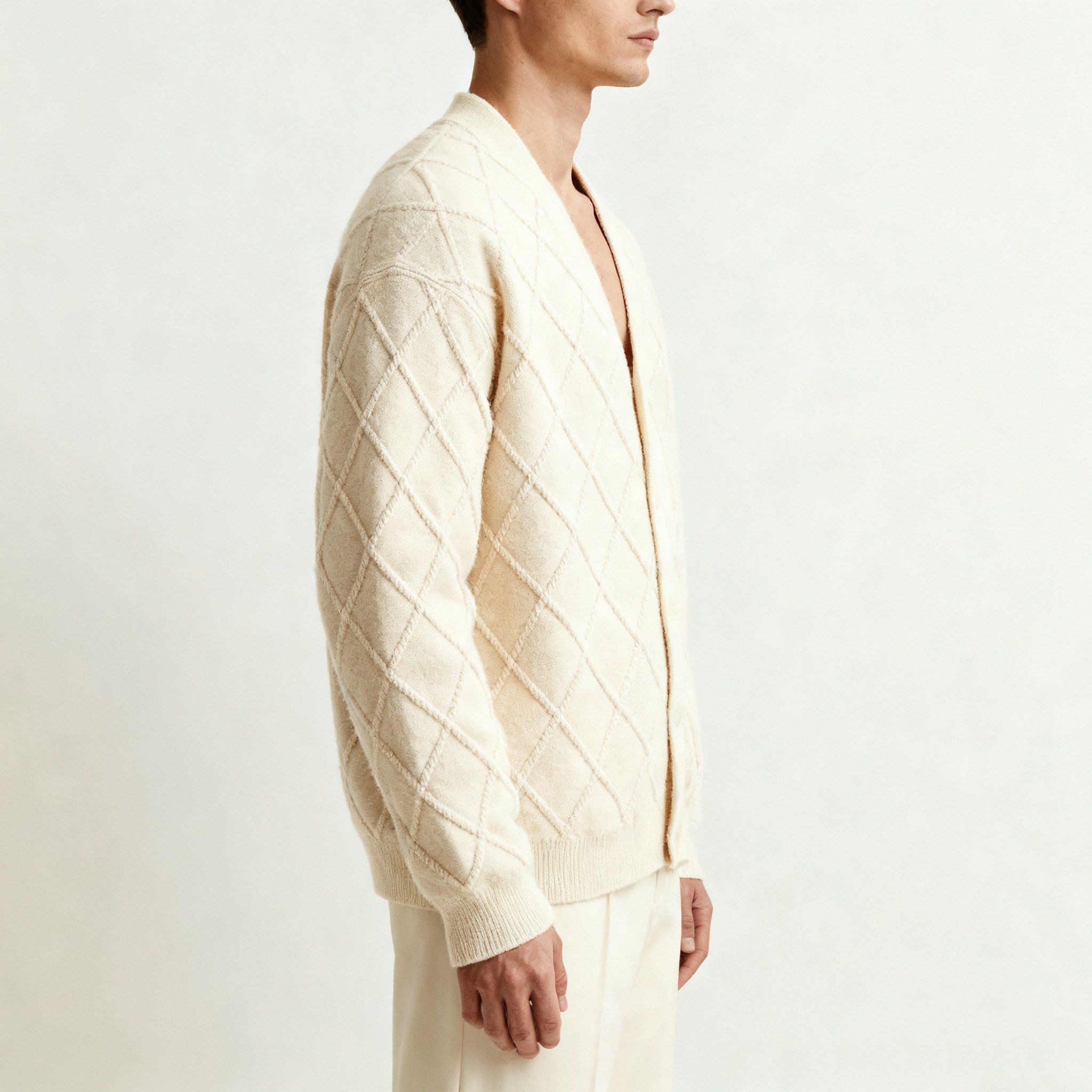 남성용 니트 카디건