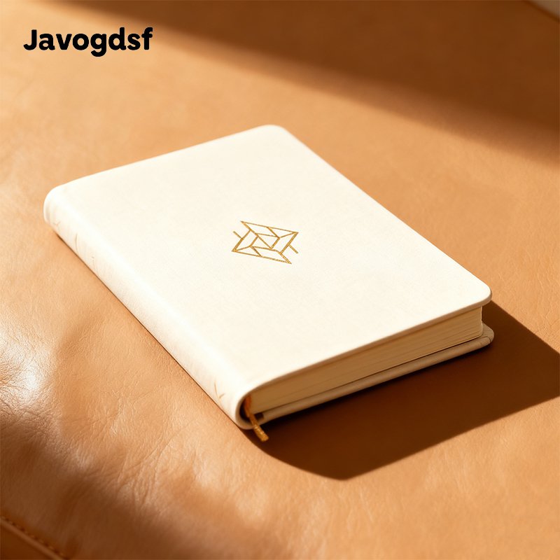 白色筆記本堆疊整齊擺放圖