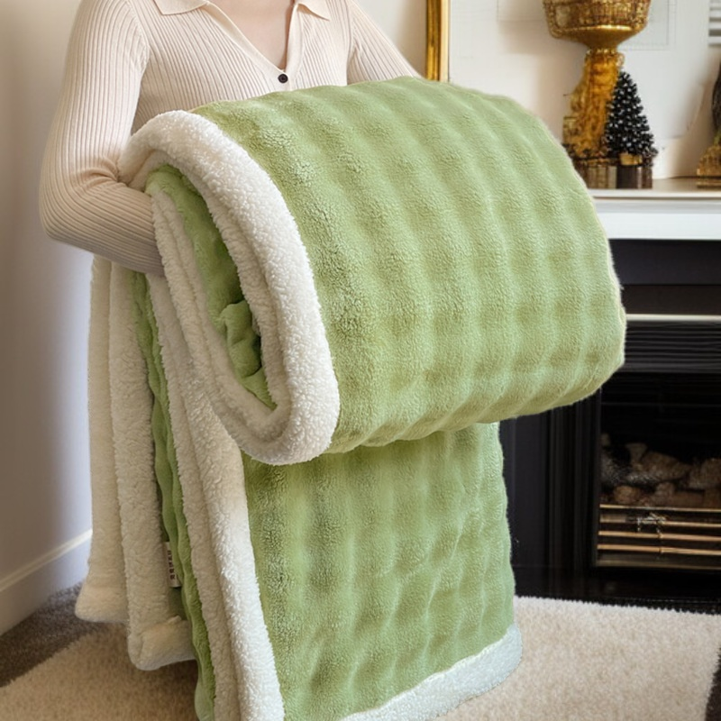 雙層加厚毛毯細膩工藝展示