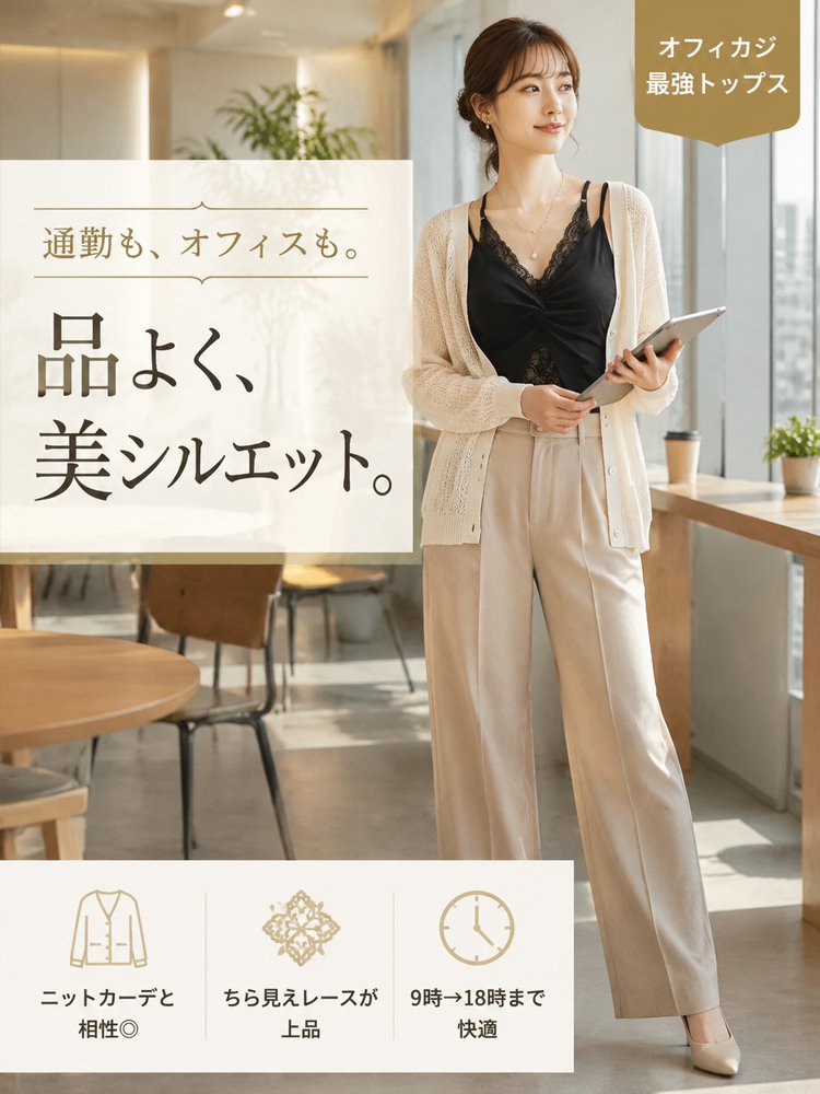 カップ付きレースキャミソール2点セット