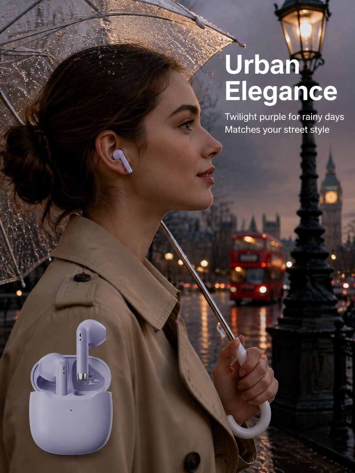 High-fidelity stereo sound mini Bluetooth earbuds