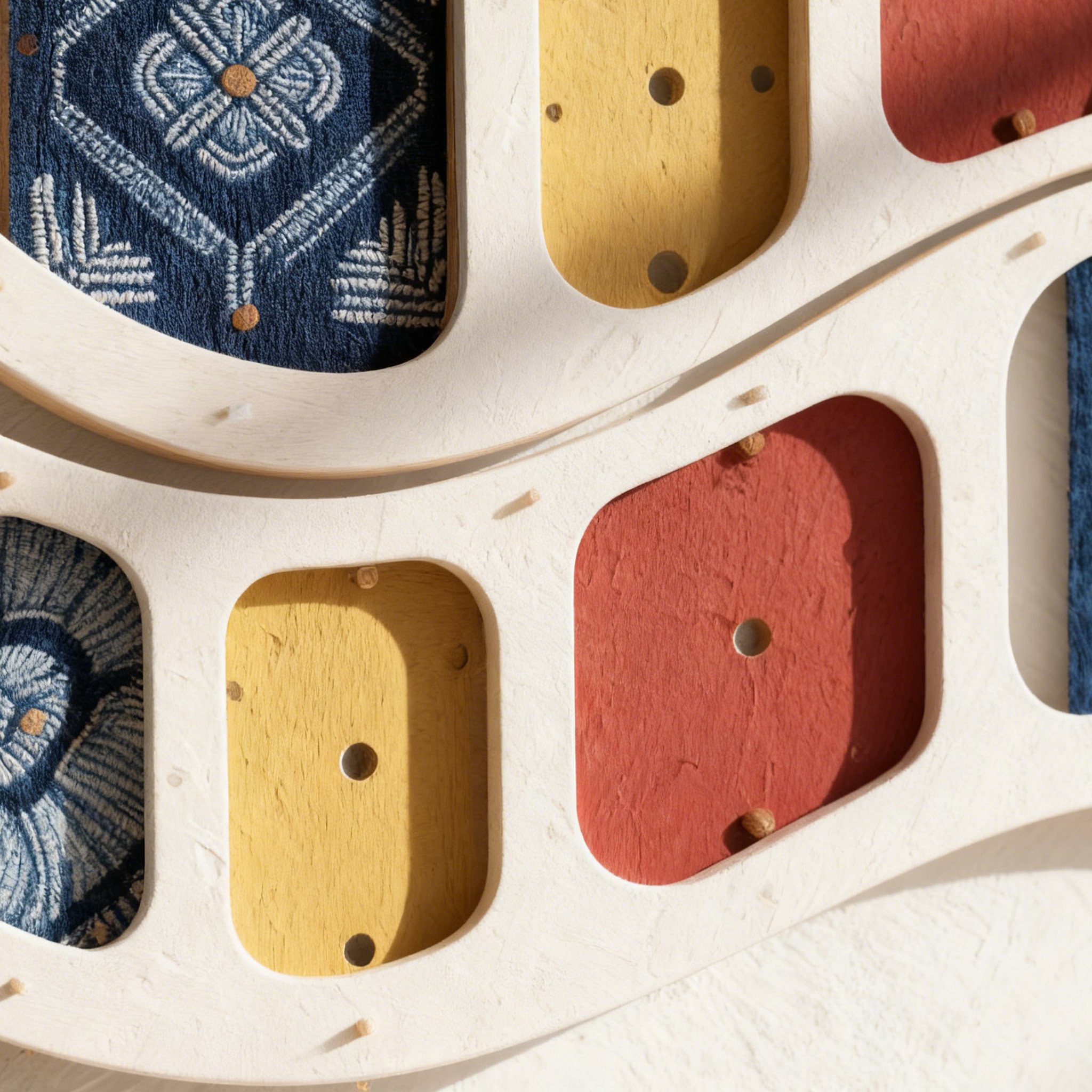 ชั้นวางของติดผนังไม้ดีไซน์คลื่น