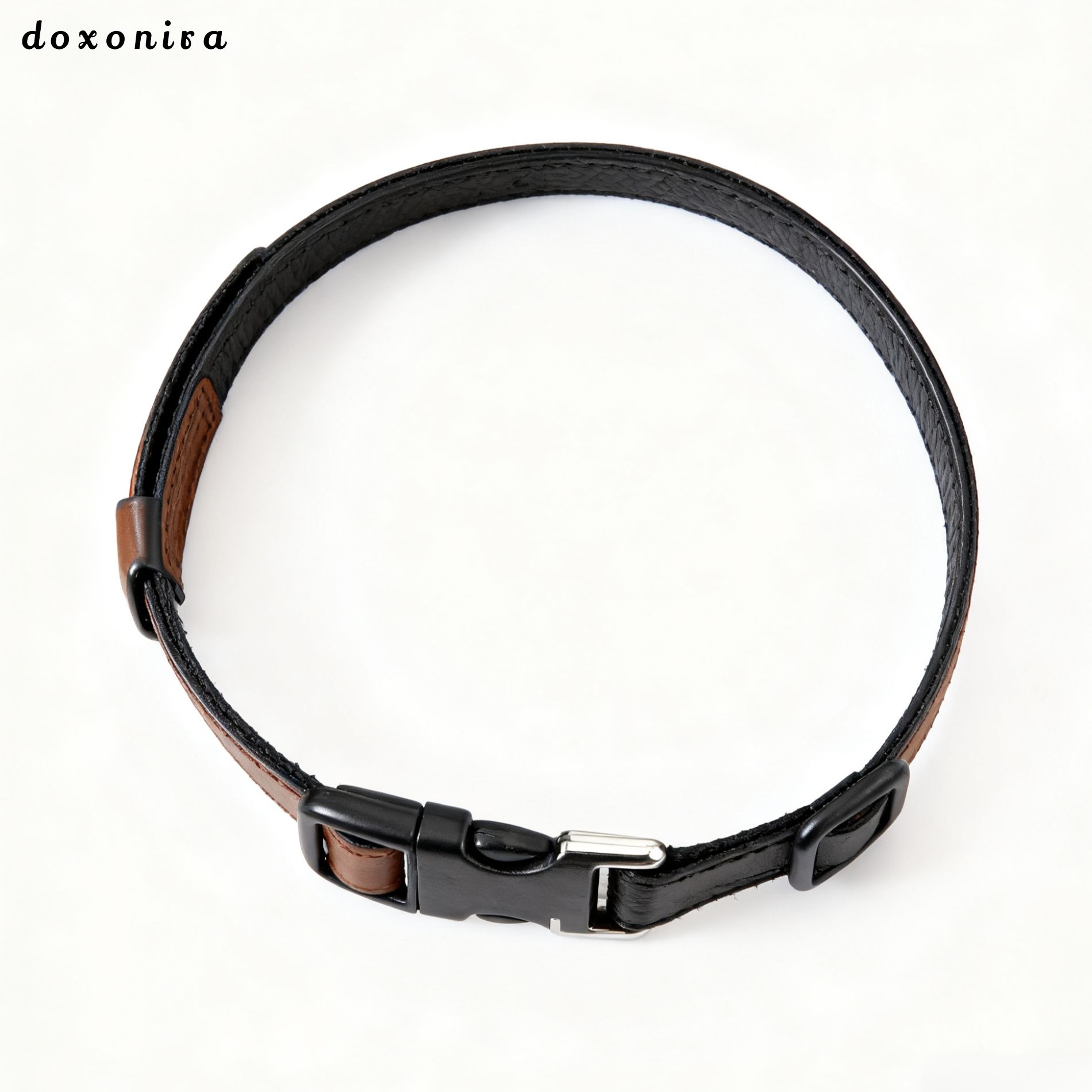 다양한 색상의 투톤 가죽 반려동물 목걸이