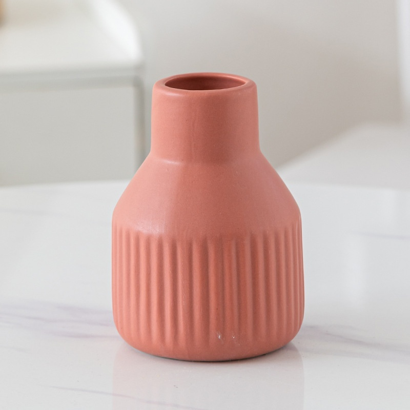 モダンスタイルマット陶器花瓶（多色展開）