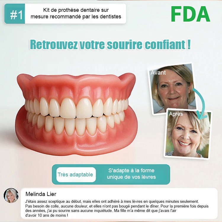 【Tout compris sur mesure】Kit de soin et de retouche pour prothèses dentaires