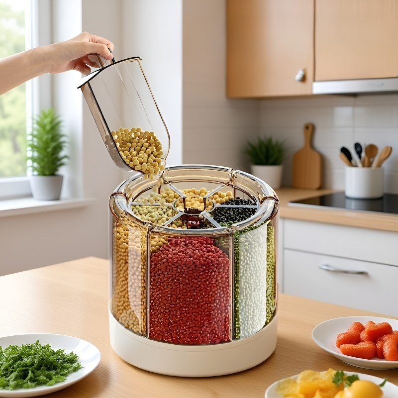 大容量360°回転式穀物貯蔵バケツ