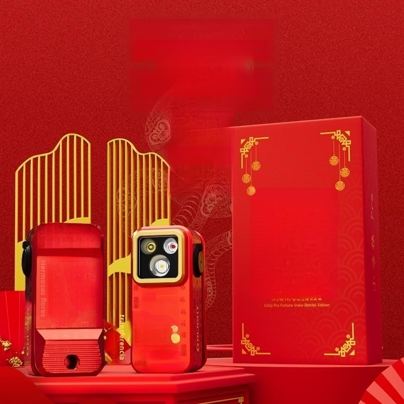Linterna LED con reflector, foco y luz roja, linterna recargable USB-C de 500 lúmenes, luz de clip I