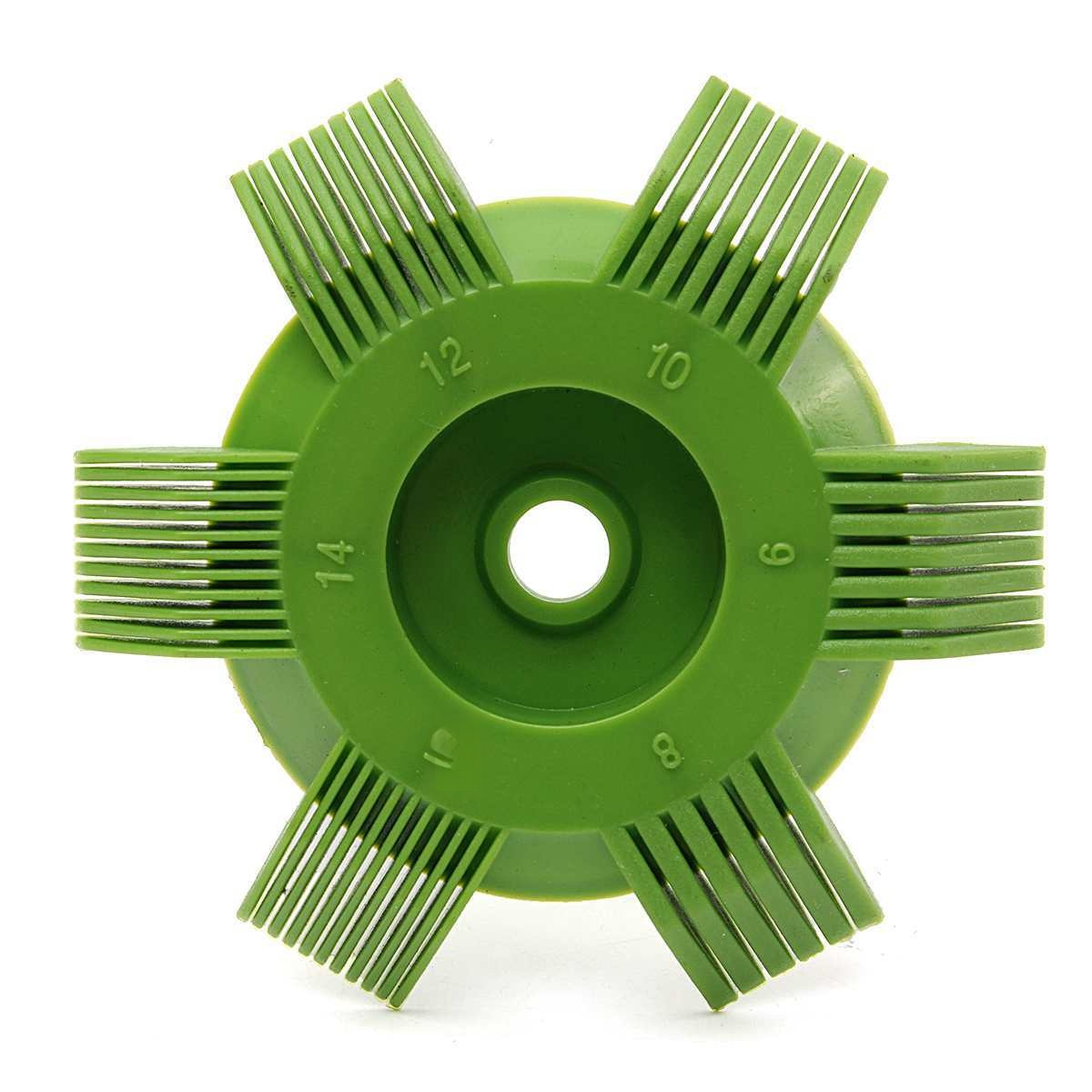 Cooling system fin cleaning and correction brush