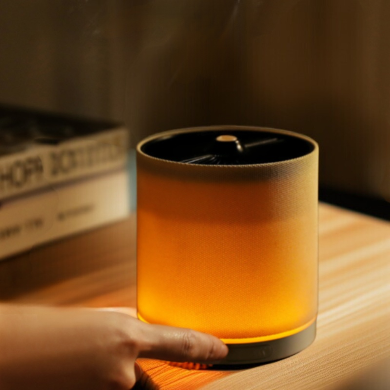 A7 ファブリックアロマセラピーマシンエッセンシャルオイル噴霧ディフューザーホームベッドルームオフィス雰囲気夜の光加湿器