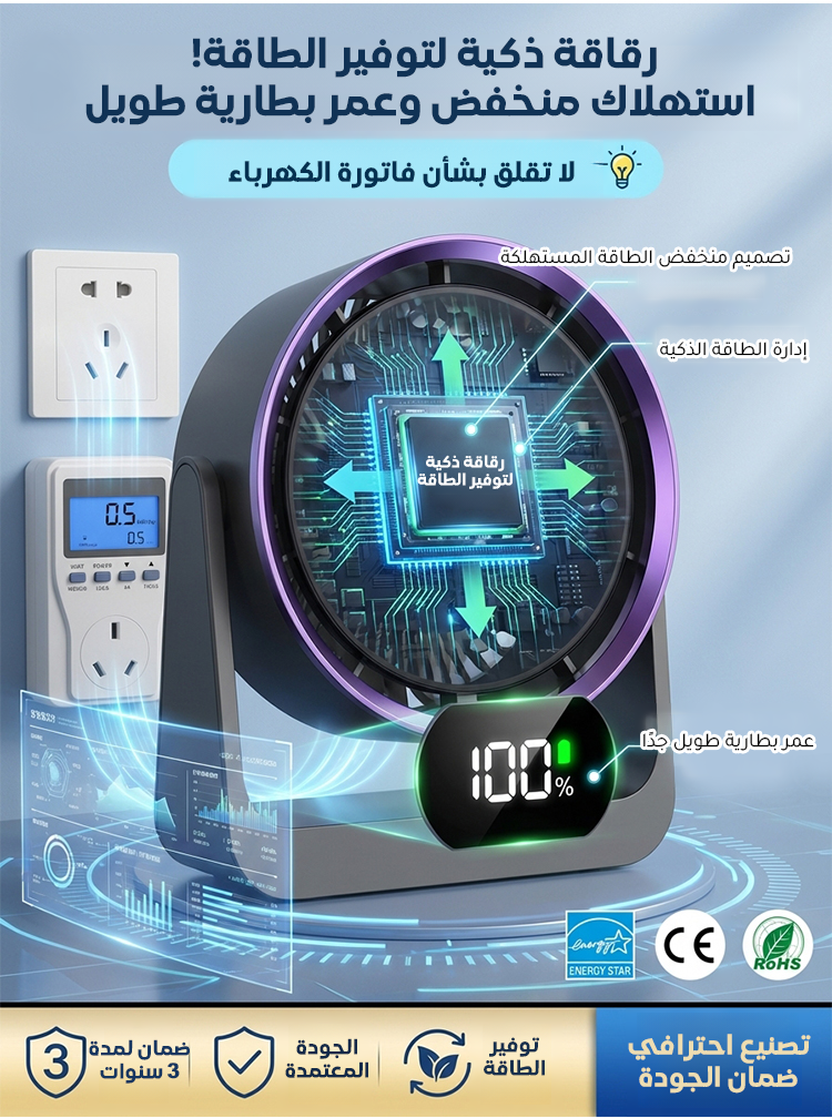 مروحة التبريد الفوري الذكية لهيب الصيف الحارق