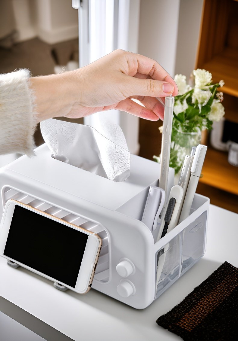 Wielofunkcyjne pudełko na chusteczki – miejsce na drobiazgi