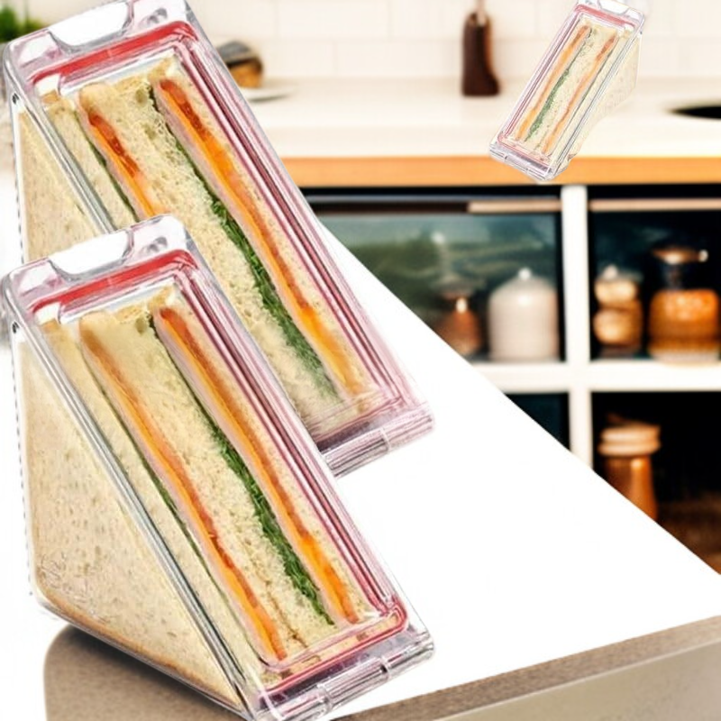 휴대용 삼각 샌드위치 보관함 런치박스