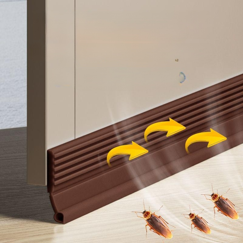 Door Bottom Sealing Strip, Soundproof and Windproof Adhesive, Waterproof and Cockroach-proof