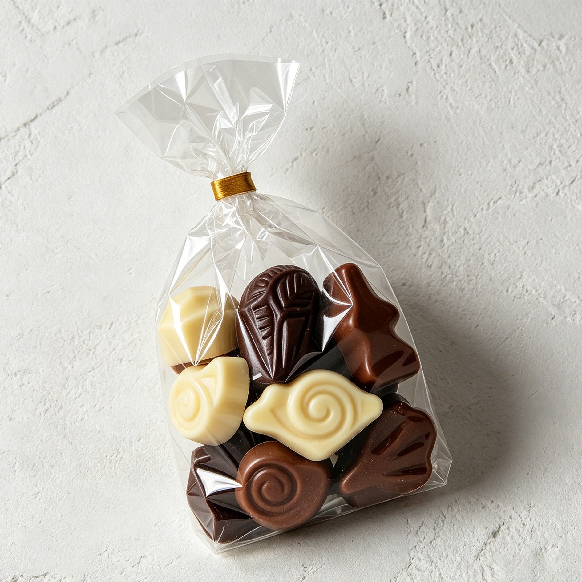 Close-up of chocolate beans in bag