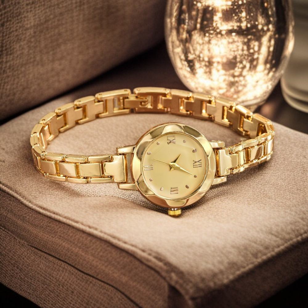 ساعة بسيطة وصغيرة للطلاب مع حزام فولاذي 