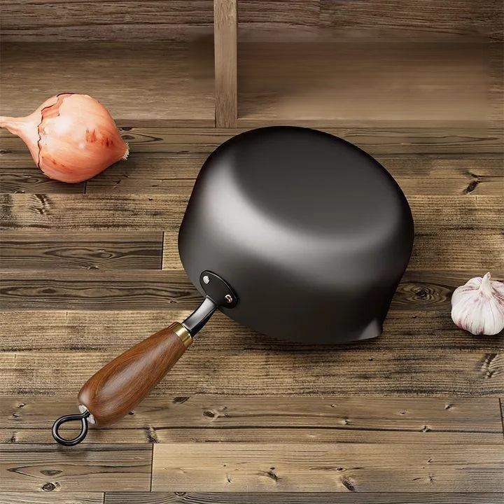 手工鍛造無塗層潑油小鍋