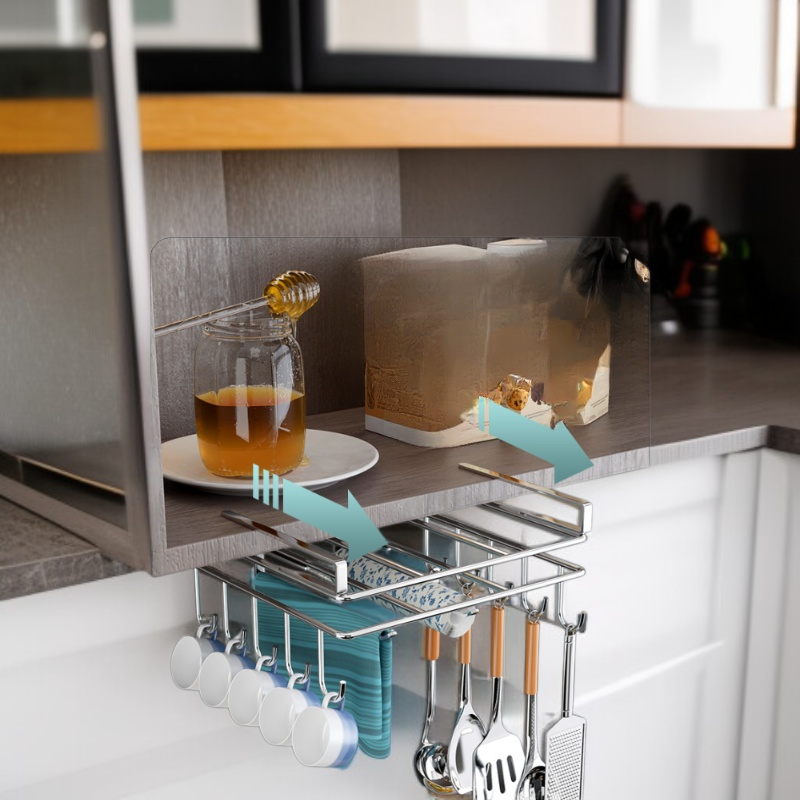 주방 칼판·뚜껑 수납 선반(무타공 설치)