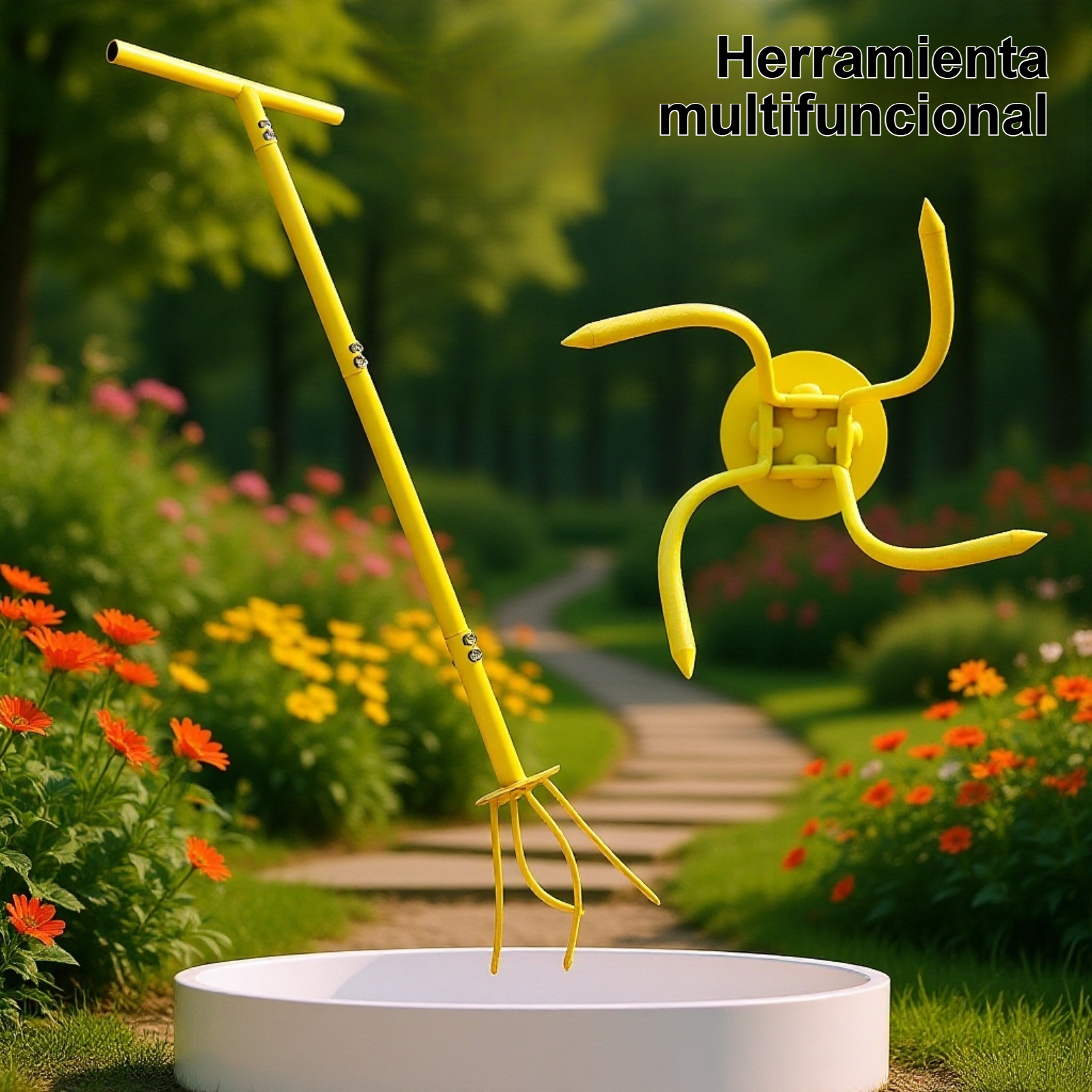 Recortadora de garras para jardín en uso