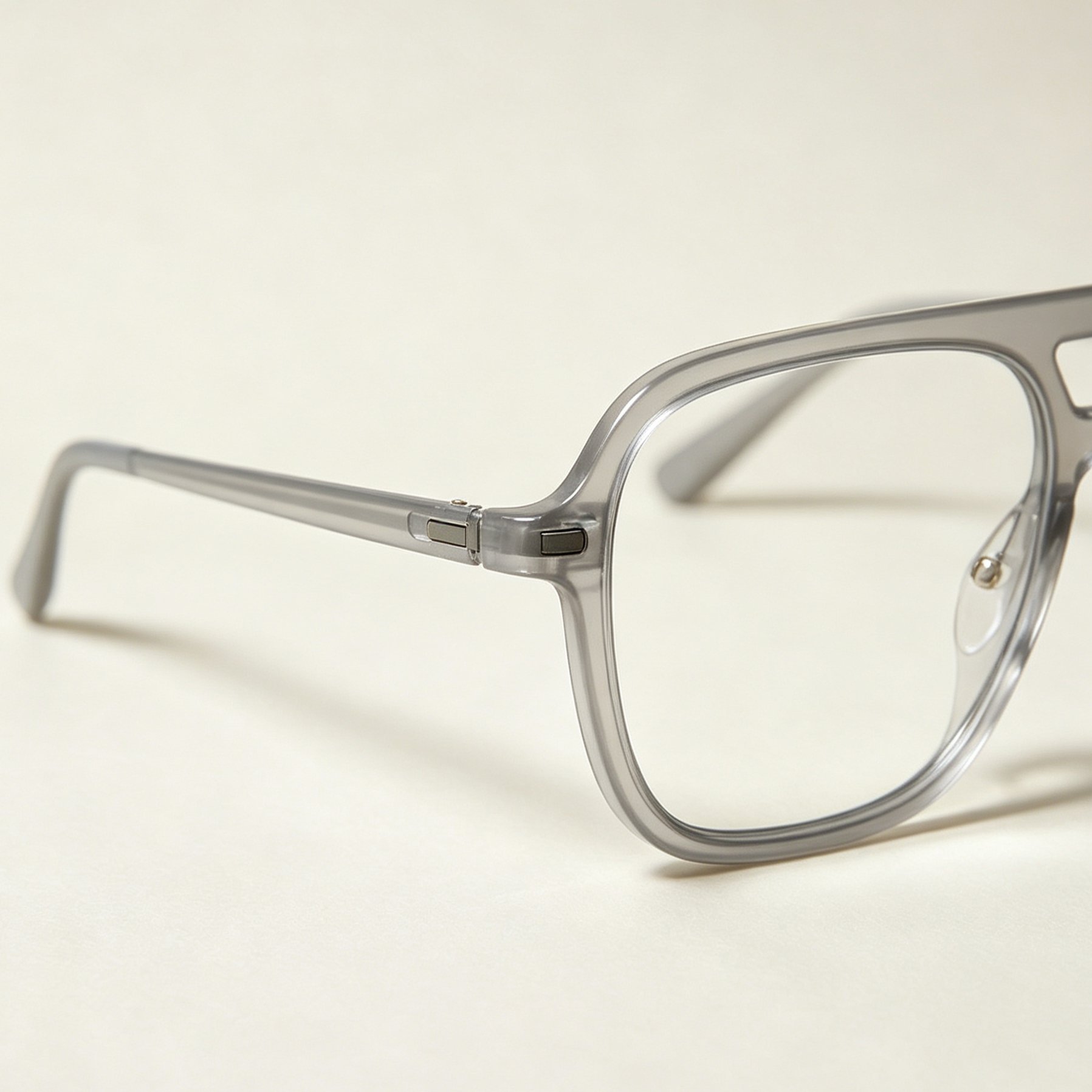 Elegant Gray Full-Rim Eyewear