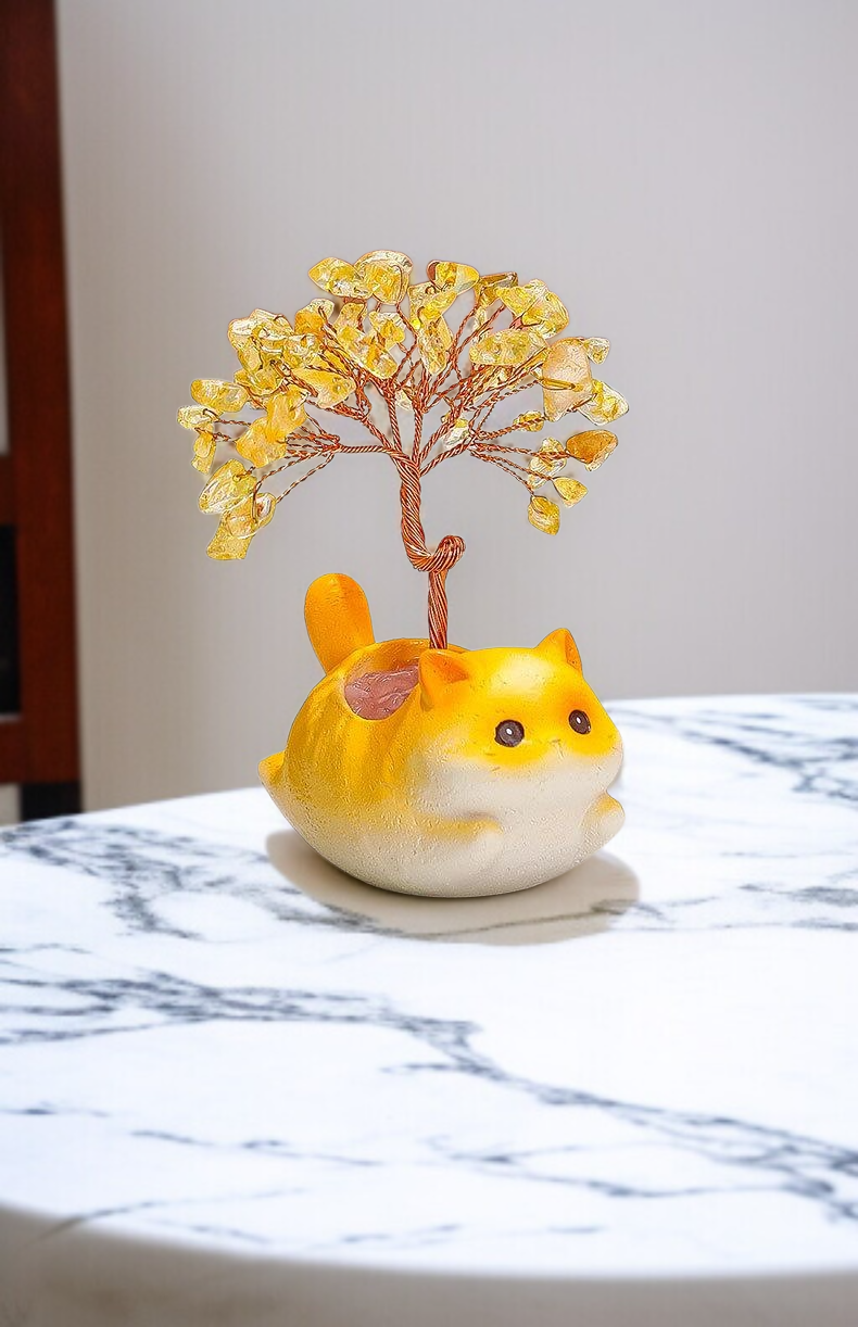 사무실 데스크 위 만화 동물 장식품