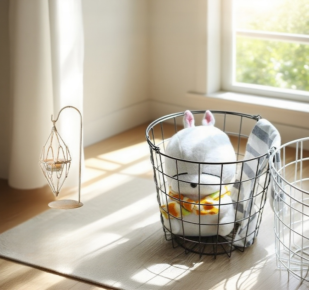 Multi-purpose wrought iron bucket for storage