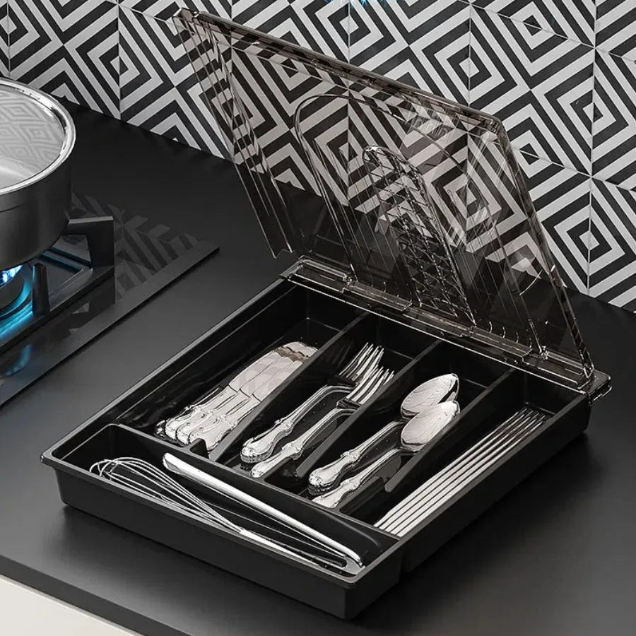 Besteckaufbewahrungsbox mit Trennwand