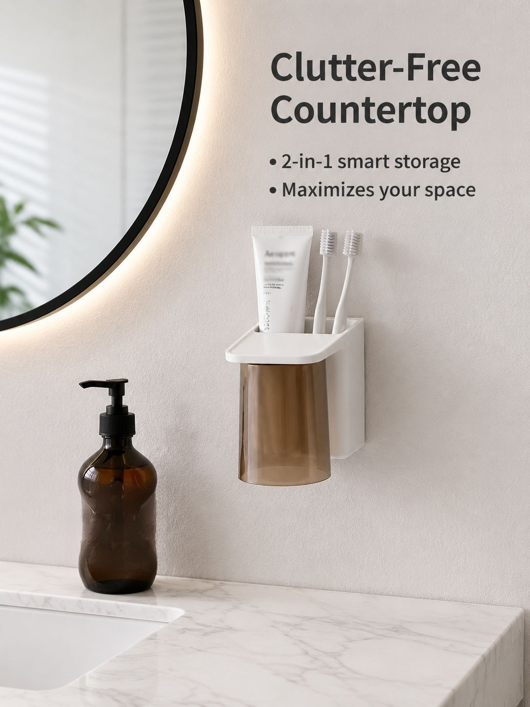 Space-saving magnetic organizer for frequently used household items