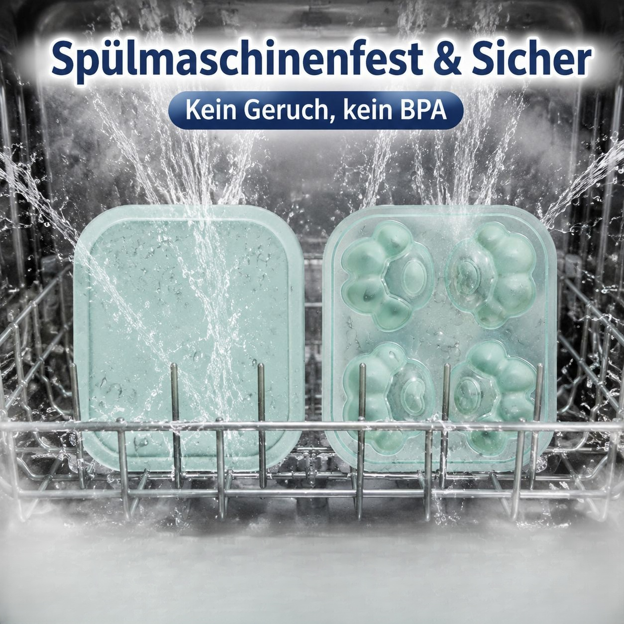 Sommerliche Haushalts-Eiswürfelform im Cartoon-Katzenpfoten-Design mit Deckel