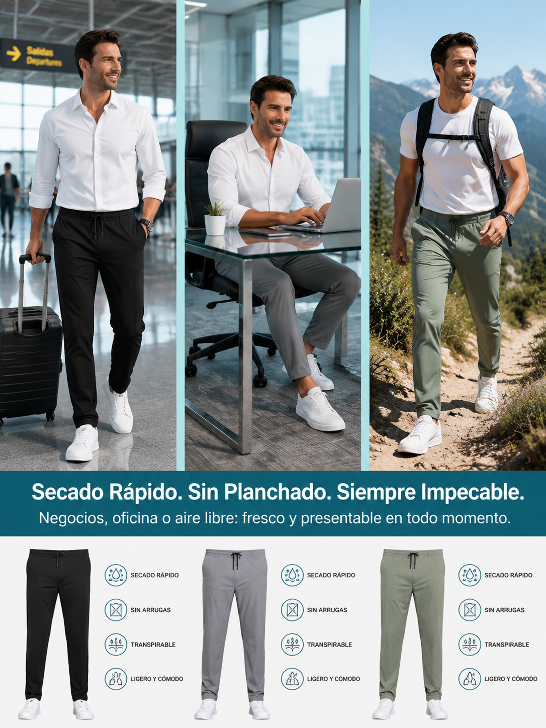 【Limitado 100 piezas】Pantalón largo de hielo transpirable y delgado con protección solar