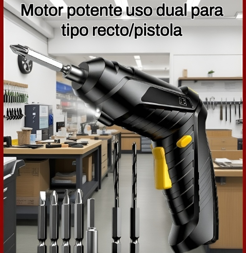 Destornillador eléctrico portátil para el hogar en uso