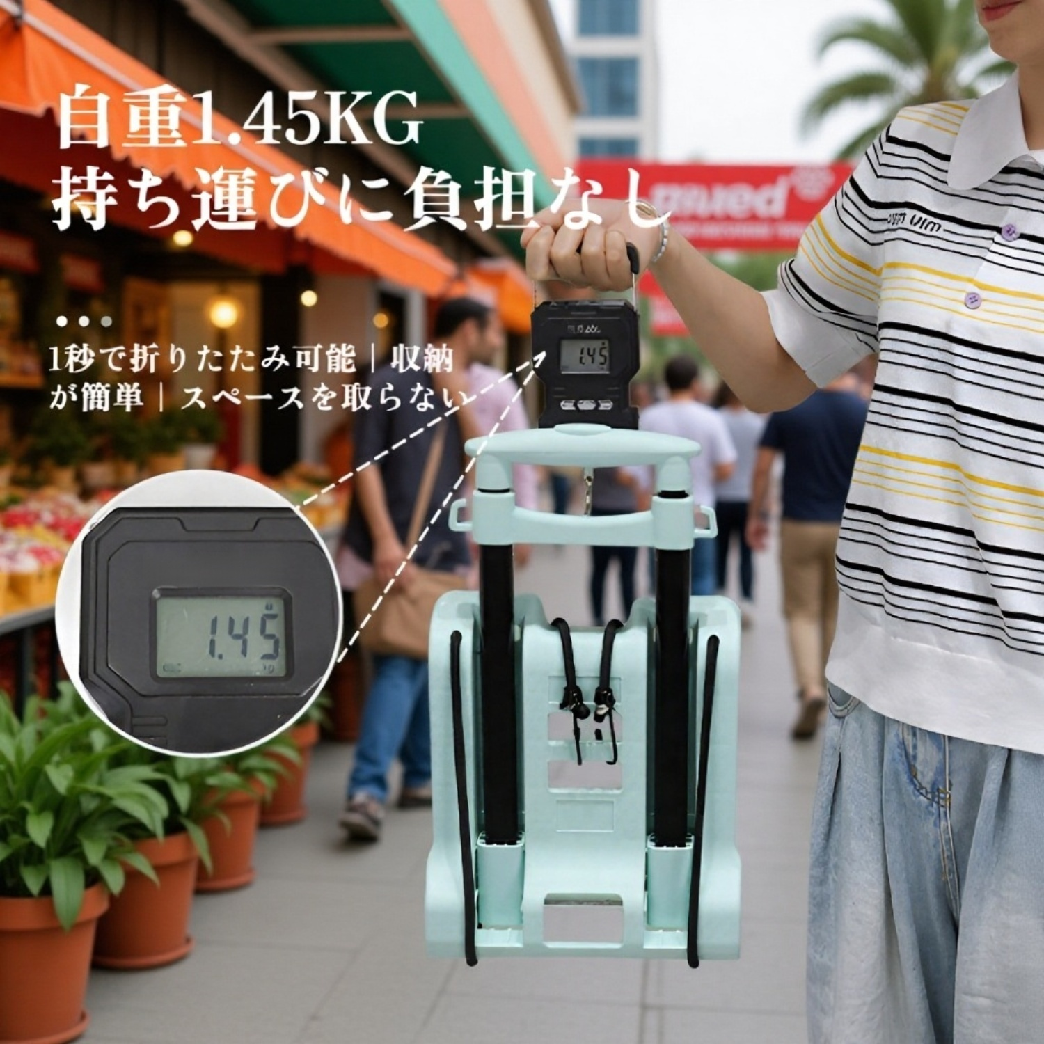 折りたたみ式運搬カート　買い物・荷物運び用