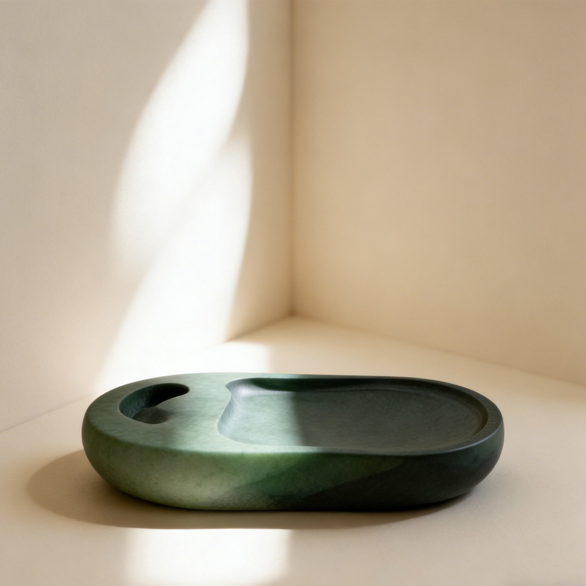 手彫り硯台の全体写真