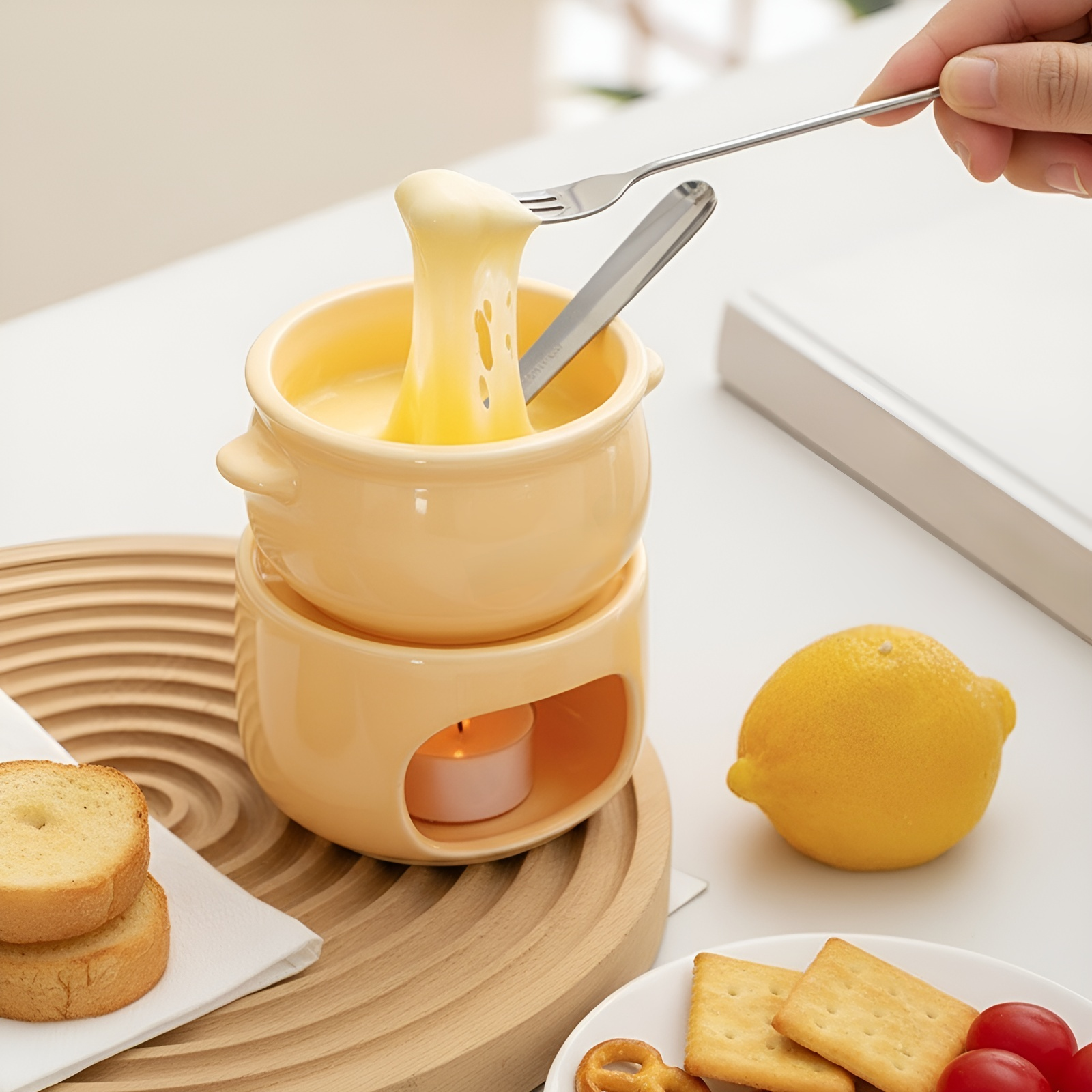 Calentador de cerámica para derretir chocolate 