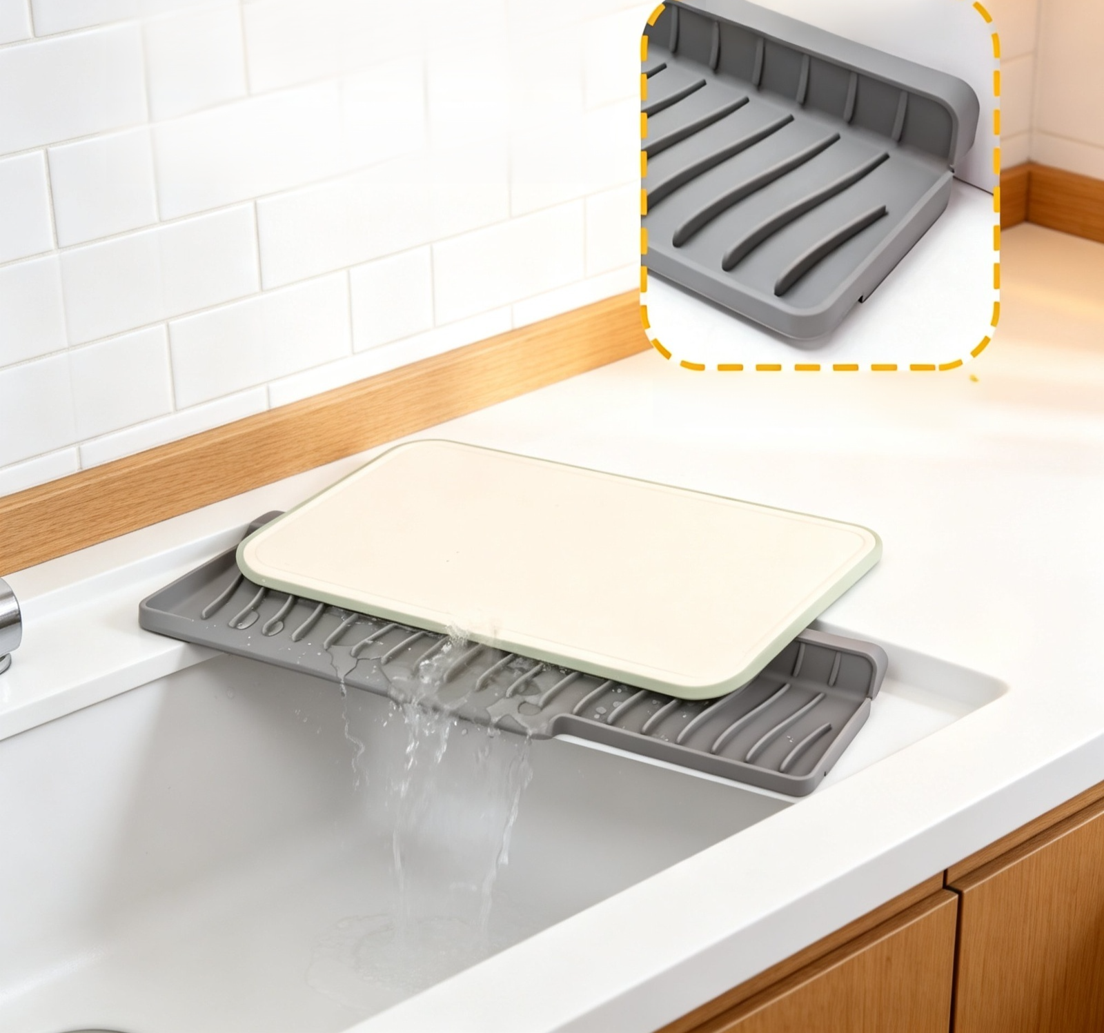 Leicht zu reinigende Silikon-Ablaufmatte für Pool