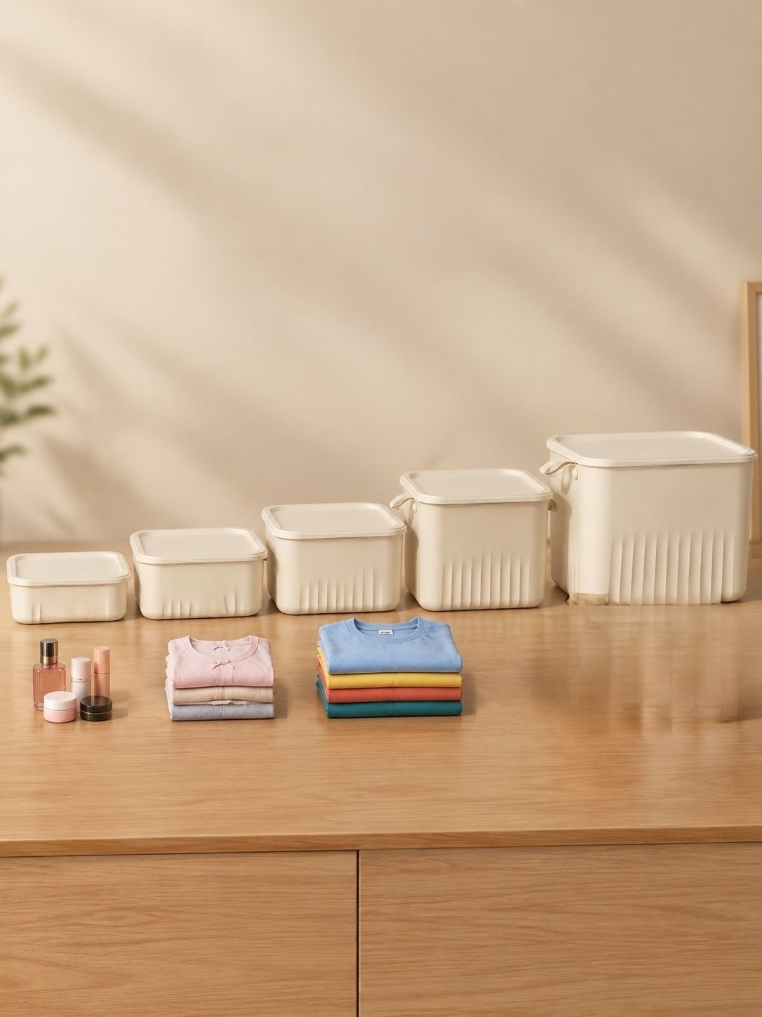 Caja organizadora lista para almacenar juguetes y ropa