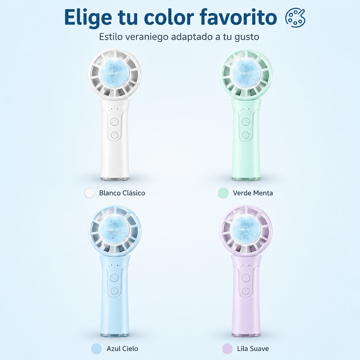 Ventilador de mano transparente con enfriamiento por semiconductores, mini ventilador portátil USB