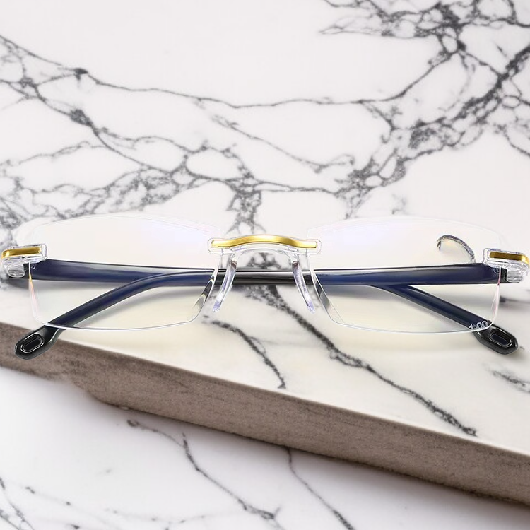Men's reading glasses, blue light blocking, high-definition vision for both near and far distances.