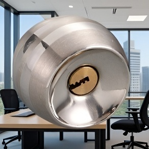 화장실 도어용 스테인리스 도어락 측면