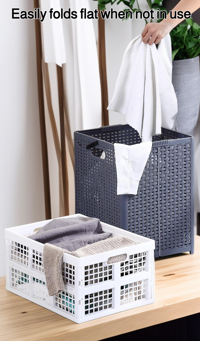 Foldable car trunk storage box fully expanded in car trunk