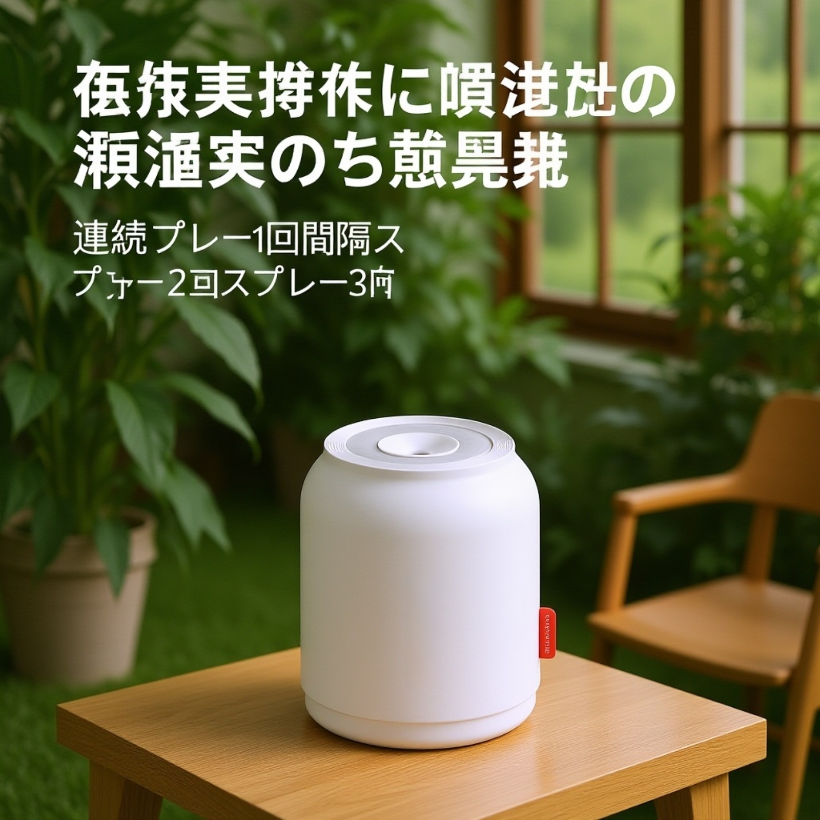 USB給電式ミニ加湿器の使用イメージ