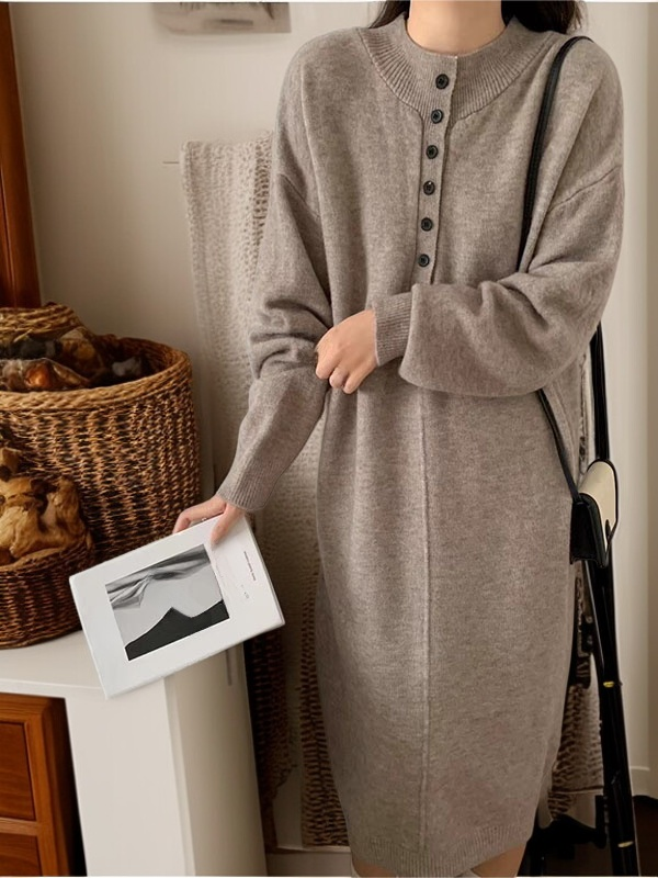 暖かい素材の女性用ニットセーター詳細