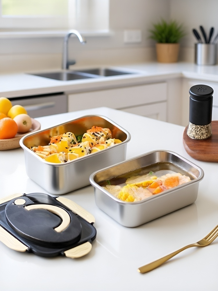 스테인리스 용기와 뚜껑 분리된 상태