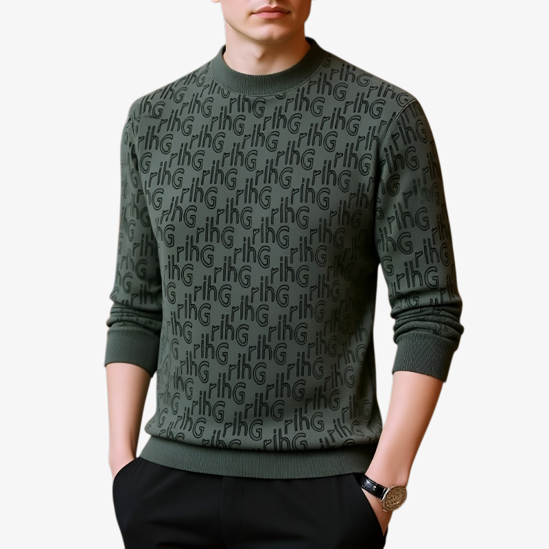 캐주얼 패션 남성 상의 자카드 라운드 긴팔 후드 기모 기모 레깅스 상의