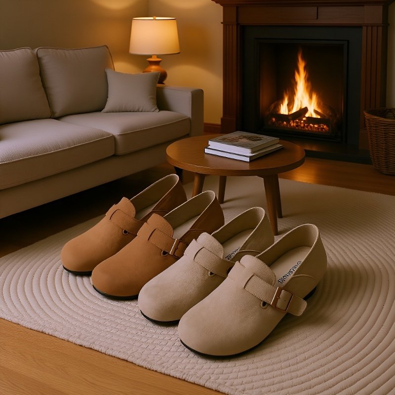 키높이 효과가 있는 봄용 슬립온 슈즈