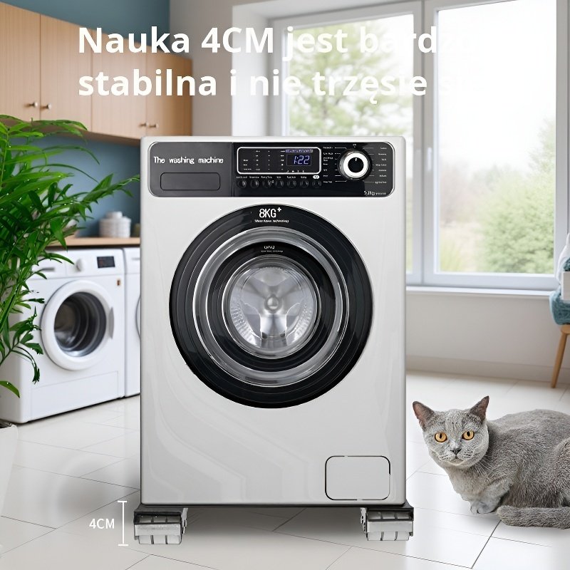 Regulowana podstawka pod pralkę i lodówkę, podwyższająca półka