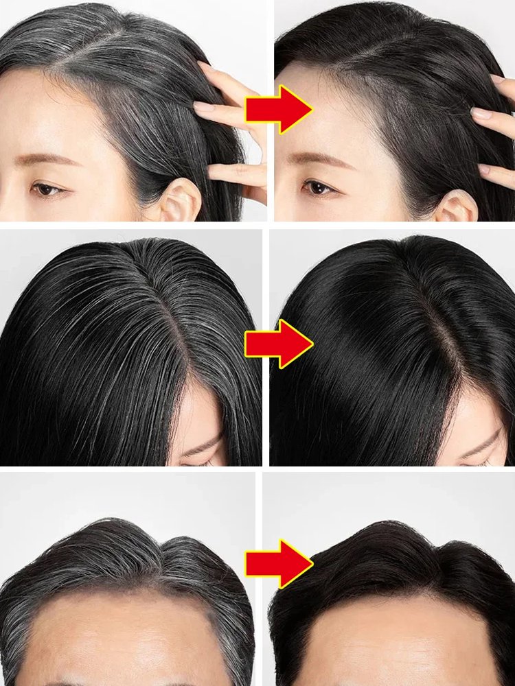 [마법의 검은 머리 빗] 가볍게 빗기만 하면 8분 만에 검은 머리로 변신, 100번의 샴푸에도 색이 빠지지 않으며, 헤어 케어와 영양 공급까지 가능한 다기능 제품